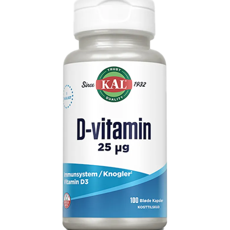 Kal D-vitamin 25 mcg (100 kapsler)