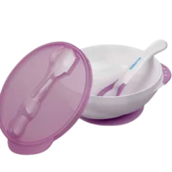 Kidsme Dyb Tallerken m. Sugekop & Temperaturske Plum (1 stk)