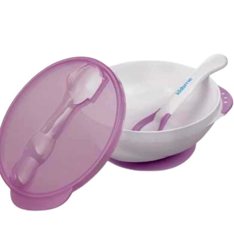 Kidsme Dyb Tallerken m. Sugekop & Temperaturske Plum (1 stk)