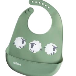 Kidsme Easy Clean Bib Green (1 stk)