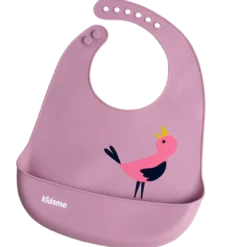 Kidsme Easy Clean Bib Plum (1 stk)