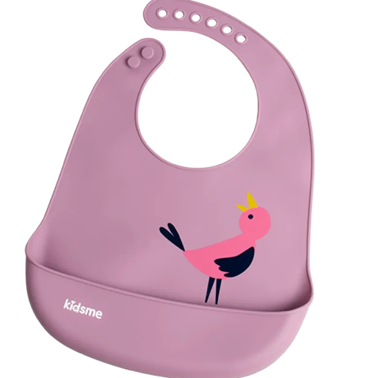Kidsme Easy Clean Bib Plum (1 stk)