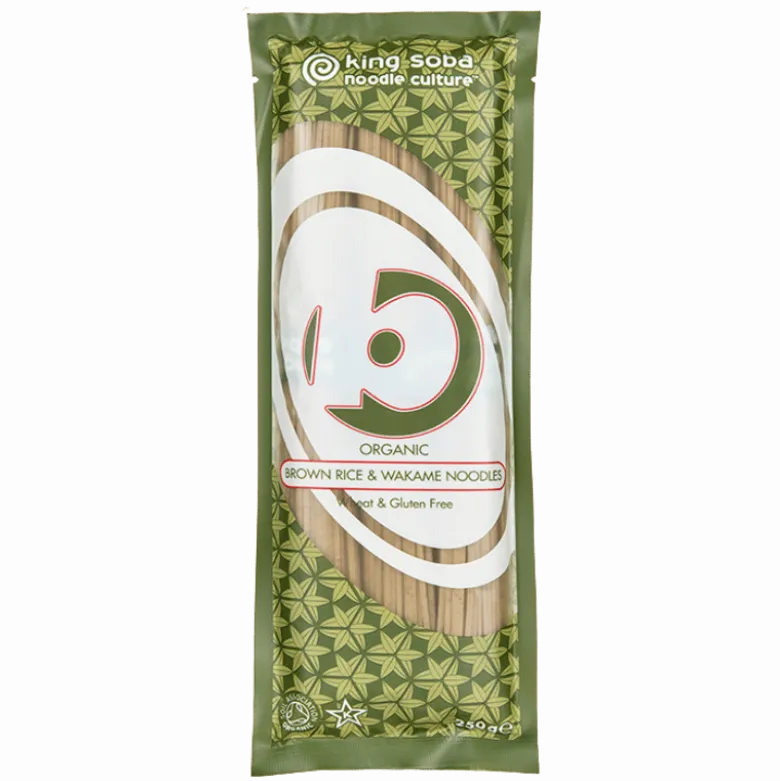 King Soba Brun Ris og Wakame Nudler Ø (250 g)