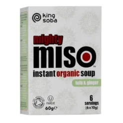 King Soba Instant Miso suppe Tofu og Ingefær Ø 60 gr.