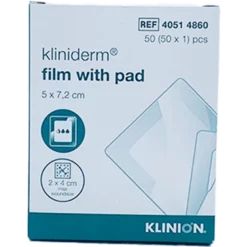 Kliniderm Film med sårpude 2x4 cm (50 stk)