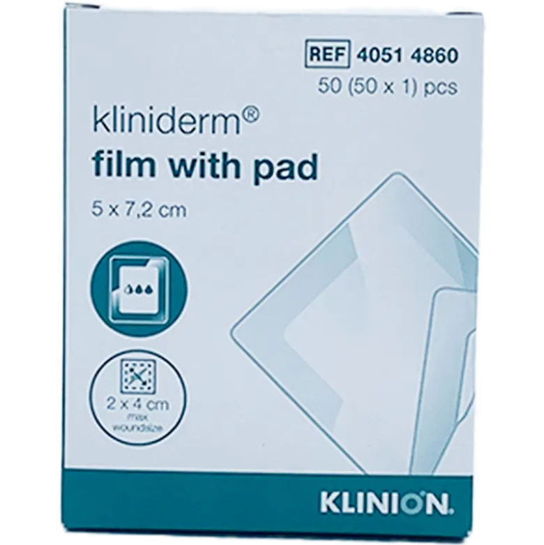 Kliniderm Film med sårpude 2x4 cm (50 stk)