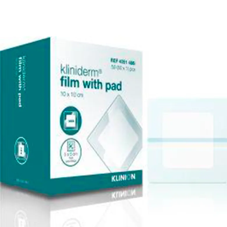 Kliniderm Film med sårpude 10x10 cm (50 stk)