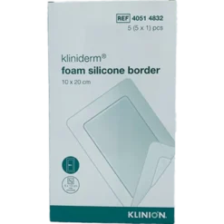 Kliniderm Foam Silikone Border 10x20 cm (5 stk)
