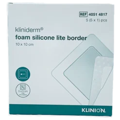 Kliniderm Foam Silikone Border 10x10 cm (5 stk)