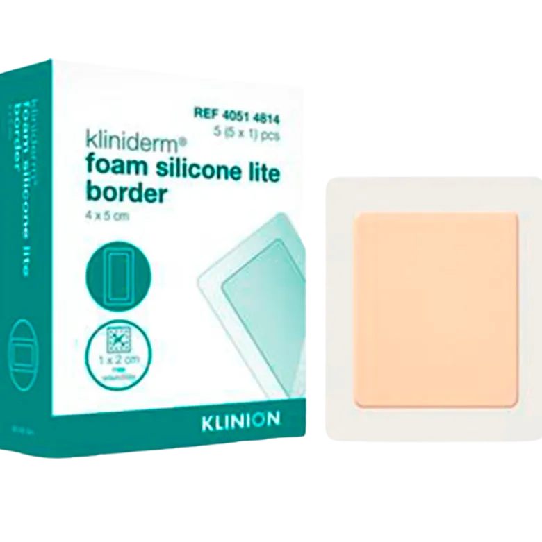 Kliniderm Foam Silikone Lite Border - 4x5 cm (10 stk)