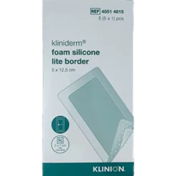Kliniderm Foam Silikone Lite Border 5x12,5 cm (5 stk)