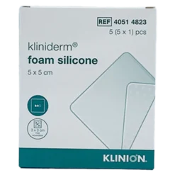 Kliniderm Foam Silikone 5x5 cm (5 stk)
