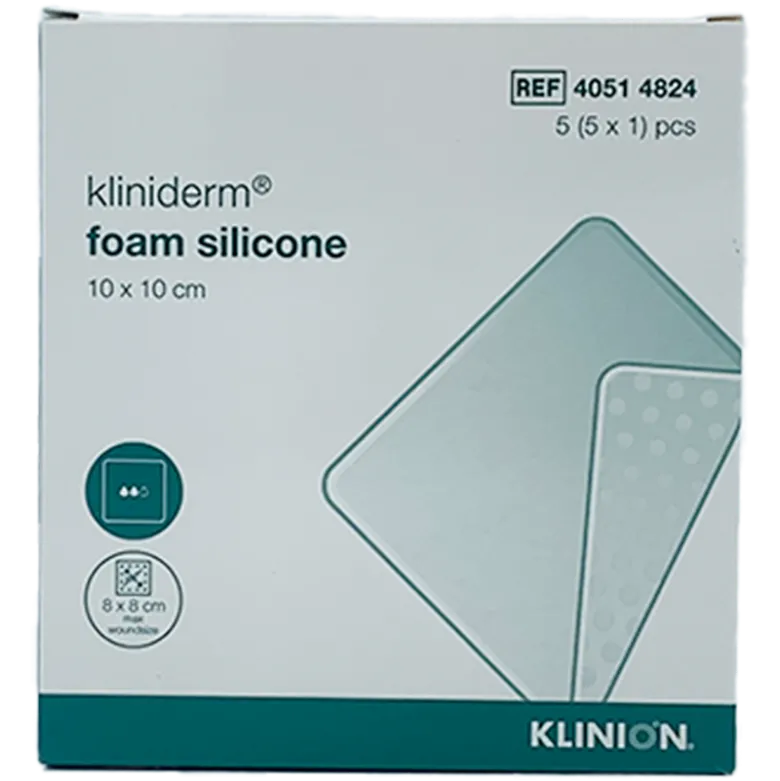 Kliniderm Foam Silikone 10x10 cm (5 stk)
