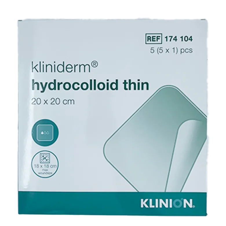 Kliniderm Hydrocolloidbandage - Tynd - 20x20 cm (5 stk)