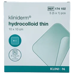 Kliniderm Hydrocolloidbandage - Tynd - 10x10 cm (5 stk)