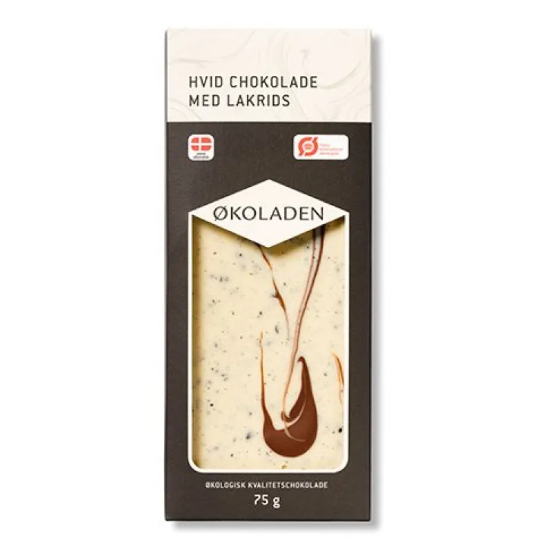 Økoladen Chokolade hvid lakrids Ø (75 g)
