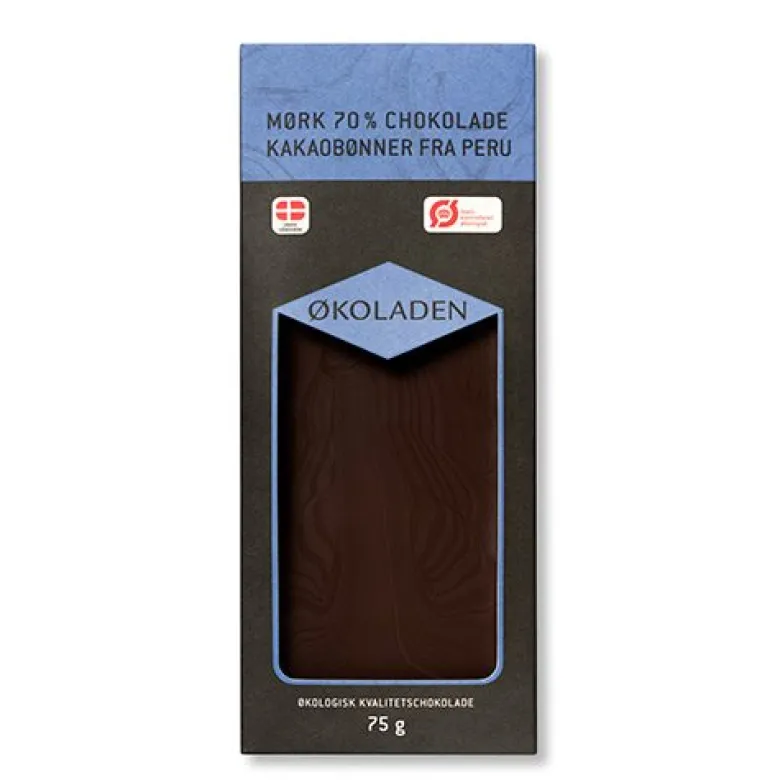 Økoladen Chokolade mørk 70% Ø (75 g)