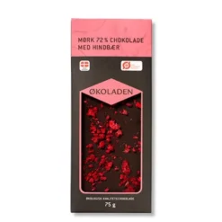 Økoladen Chokolade mørk hindbær 72% Ø (75 g)