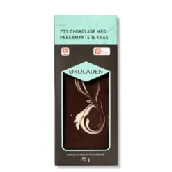 Økoladen Chokolade pebermynte/knas Ø 70% (75 g)