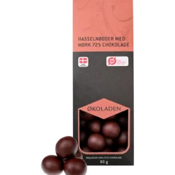 Økoladen Hasselnødder Mørk 72% Chokolade Ø (90 g)