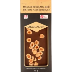 Økoladen Mælkechokolade M. Ristede Hasselnødder Ø (75 g)