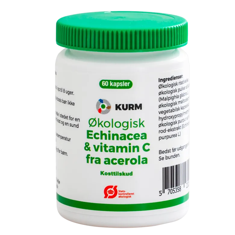 Kurm Økologisk Echinacea & Acerola (60 kap)