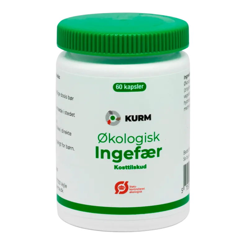 Kurm Økologisk Ingefær (60 kap)