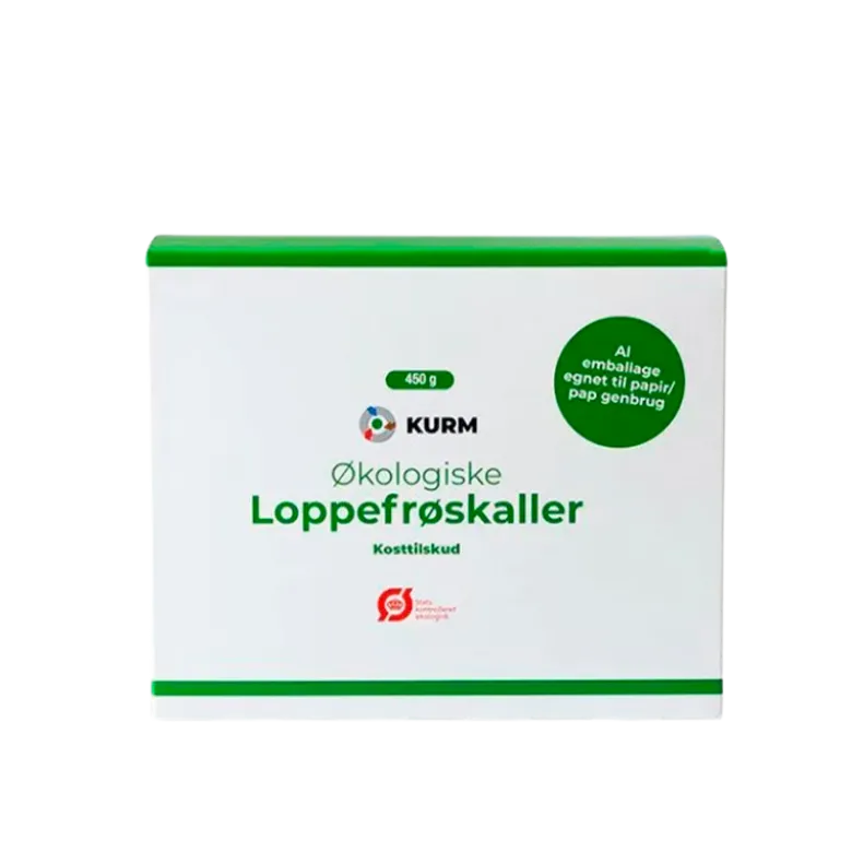 Kurm Økologisk Loppefrøskaller (450 g)