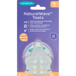 Lansinoh Naturalwave Flaskesut Medium Flow (2 stk)