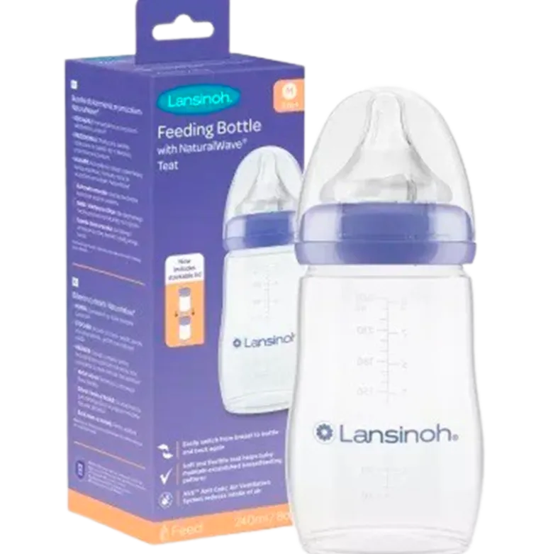 Lansinoh Naturalwave Sutteflaske 240 ml (1 stk)