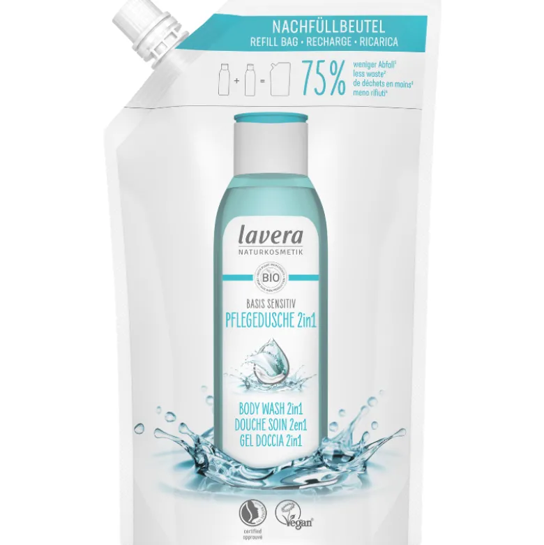 Lavera Basis Sensitive Body Wash 2in1 Refill Bag (500 ml)