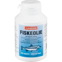 Lekaform Fiskeolie 500 mg ren fiskeolie (300 kapsler)