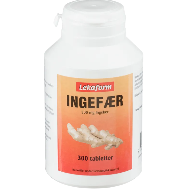 Lekaform Ingefær 300 mg (300 tabletter)