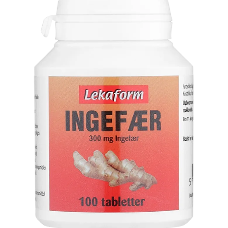 Lekaform Ingefær (100 tabl)