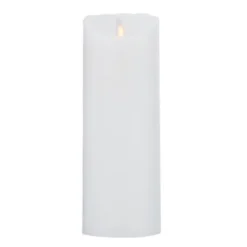 LeveLys LED Stearinlys Ø8x23cm Hvid glat