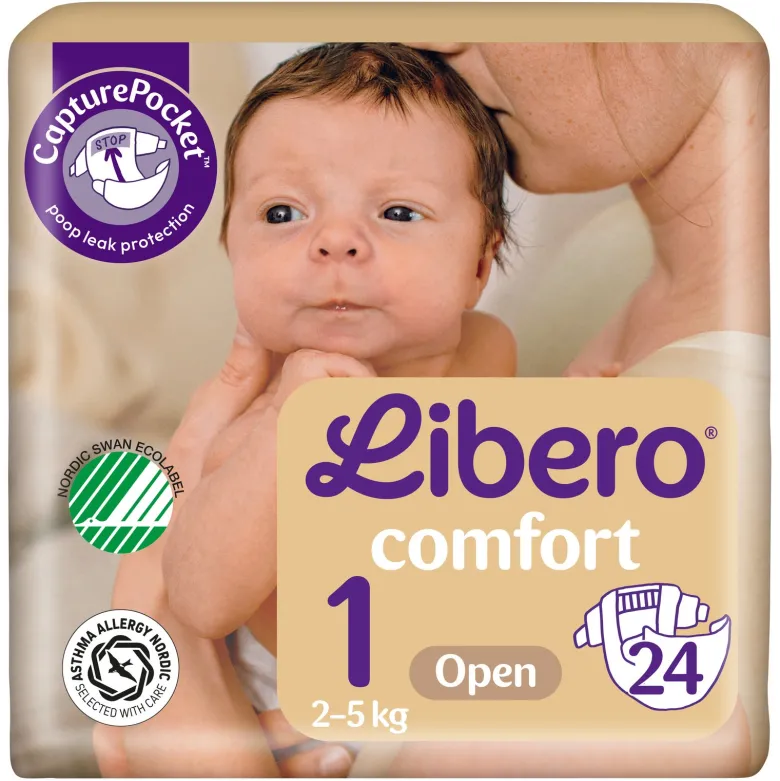 Libero Åben Ble Str. 1, 2-5 kg (24 stk)