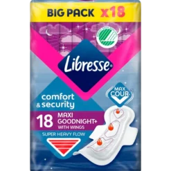 Libresse Maxi Night Wing Duo (18 stk)