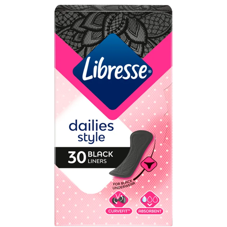 Libresse Trusseindlæg Black Liner (30 stk)