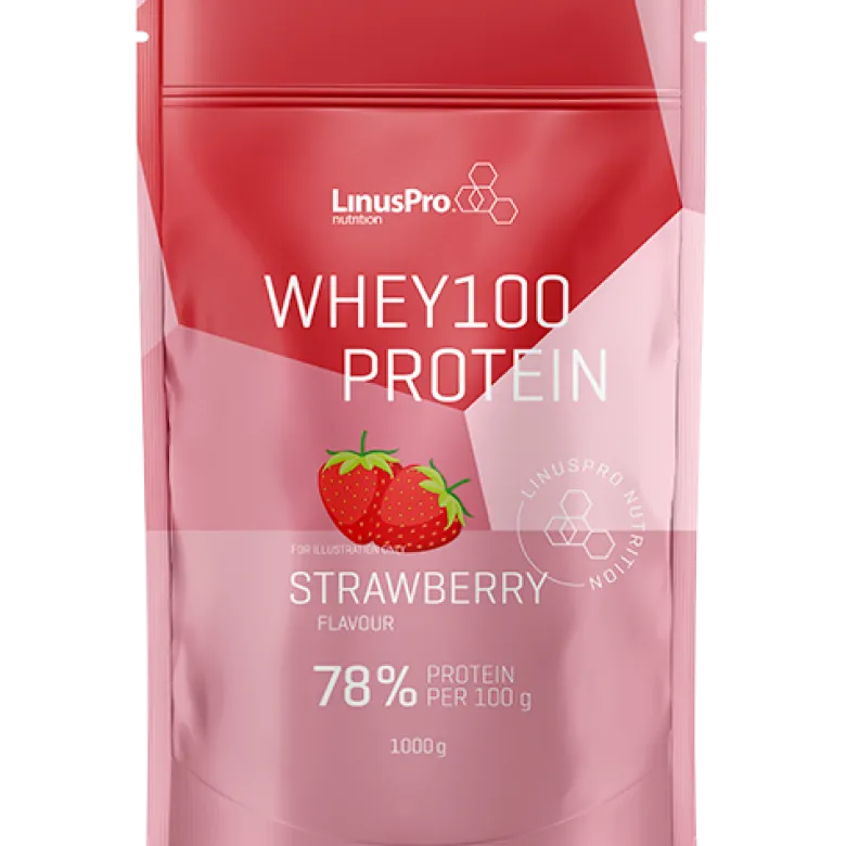 LinusPro Nutrition Whey100 - Jordbær (1 kg)