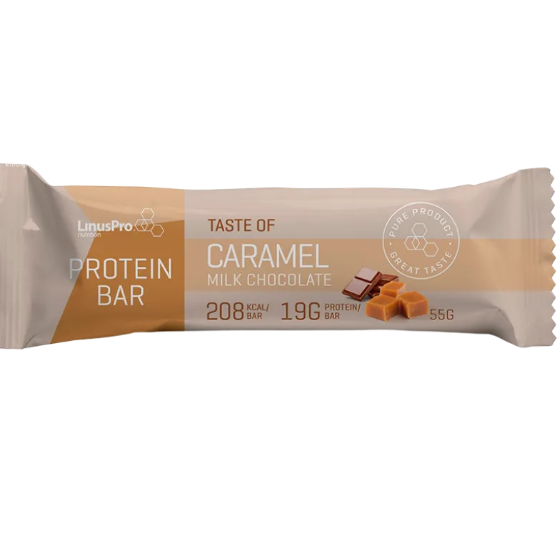 LinusPro Proteinbar Karamel & Mælkechokolade (55 g)