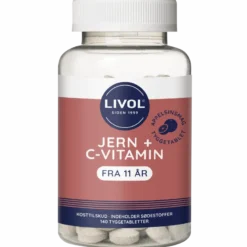 Livol Jern + C-Vitamin Appelsinsmag Tyggetabletter (140 tabl)