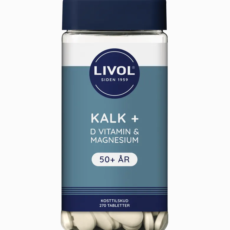 Livol Kalk + D-Vitamin & Magnesium 50+ (270 tabl)