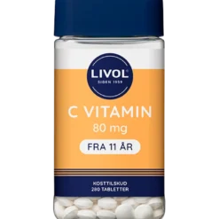 Livol Mono Normal C-vitamin 80 mg (280 tabletter)