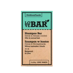Love Bar Shampoo Bar Detox & Sebum Oily & Normal Hair Bergamot & Lime (2 x 30 g)