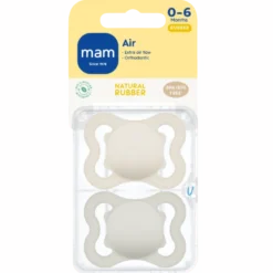 MAM Air Sut Neutral Natural Rubber 0-6M (2 stk)