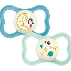 MAM Air Sut Night Silicone Blue 6-16M (2 stk)