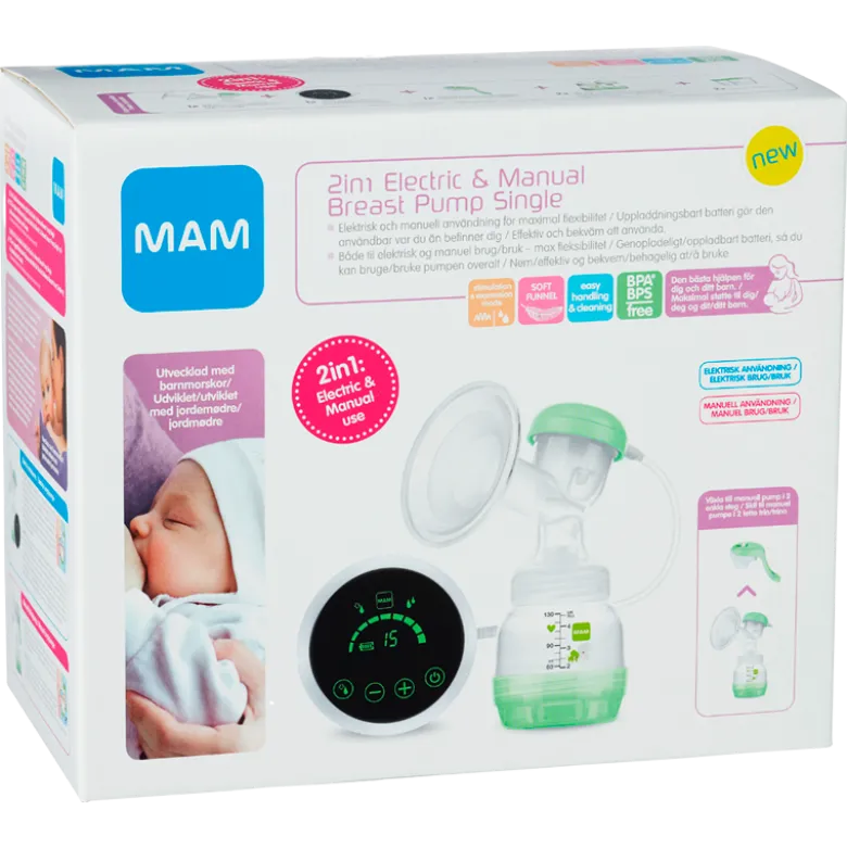MAM Breast Pump Electric 2-in-1 (1 stk)