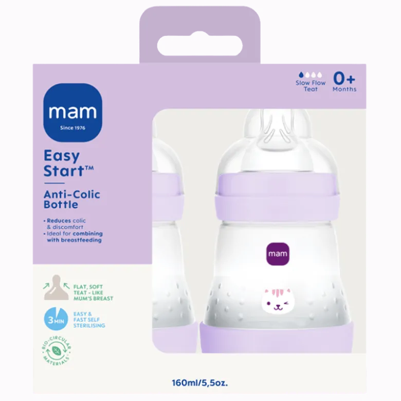 MAM Easy Start Anti Colic Pink (160 ml) (2 stk)