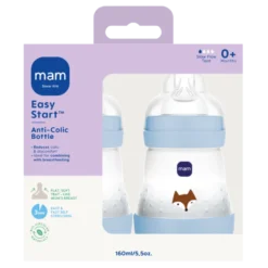 MAM Easy Start Anti Colic Sutteflaske Blue (160 ml) (2 stk)