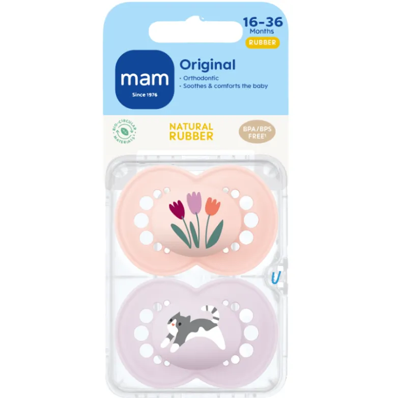 MAM Original Sut 16-36M Latex Pink (2 stk)